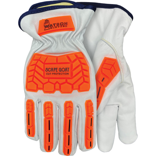 Scape Goat Cut-Resistant Gloves, Medium, Goatskin Palm, Elastic/Driver Cuff Mukwa Safety Services