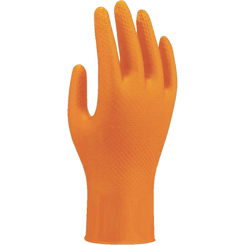 709HVO High-Visibility Disposable Gloves, 10/X-Large, Nitrile, 8-mil, Powder-Free, Orange Mukwa Safety Services