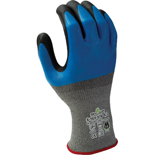 376 Cut-Resistant Gloves, 6/Small, Nitrile/Foam Nitrile Coating, 13 Gauge, Polyester/Stainless Steel Shell Mukwa Safety Services
