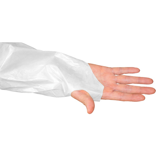Blouse CoverMe avec passe-pouces, Taille unique, Blanc, Poly&eacute;thyl&egrave;ne Mukwa Safety Services