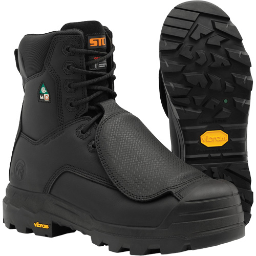 Vulcan Work Boots with External Metguard, Leather, Size 8, Impermeable Mukwa Safety Services