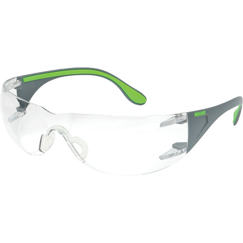 Lunettes de s&eacute;curit&eacute; gris/vert Adapt Lite, Lentille Transparent, Antibu&eacute;e/Anti-&eacute;gratignures, ANSI Z87+/R&eacute;pond ou surpasse la norme CSA Z94.3 Mukwa Safety Services