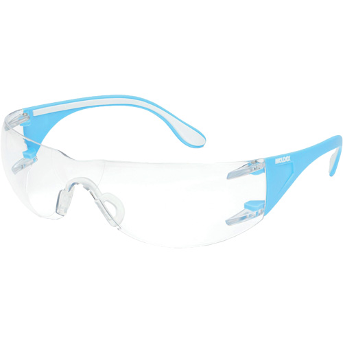 Adapt Lite Blue/White Safety Glasses, Clear Lens, Anti-Fog/Anti-Scratch, ANSI Z87+/Meets/Exceeds CSA Z94.3 Mukwa Safety Services
