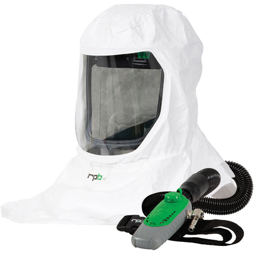 Respirateur T-Link avec casquette, tube de respiration & C40, Cagoule ample & visi&egrave;re Mukwa Safety Services