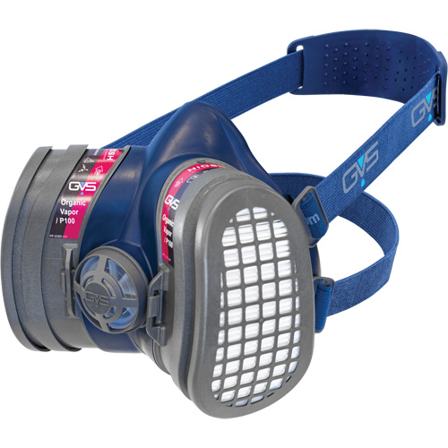 Respirateur Elipse &agrave; profil bas OV/P100 NIOSH avec filtres de rechange, &eacute;lastom&egrave;re/Thermoplastique, Moyen/grand Mukwa Safety Services