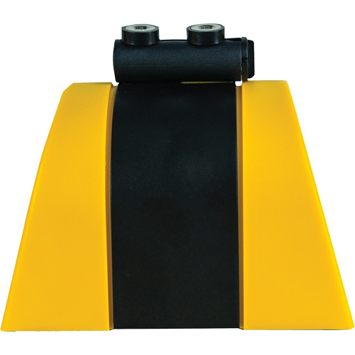 HAZLOK Safety Barrier System, Plastic, Magnetic Mount, 30', Black and Yellow Tape Mukwa Safety Services
