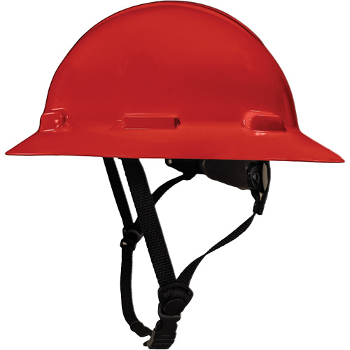 LIDGUARD&reg; Full Brim Hardhat with Chinstrap, Meets CSA Type 1, Ratchet Suspension, Vented Mukwa Safety Services