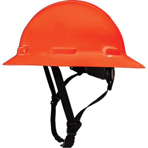 LIDGUARD&reg; Full Brim Hardhat with Chinstrap, Meets CSA Type 2, Ratchet Suspension, Vented Mukwa Safety Services
