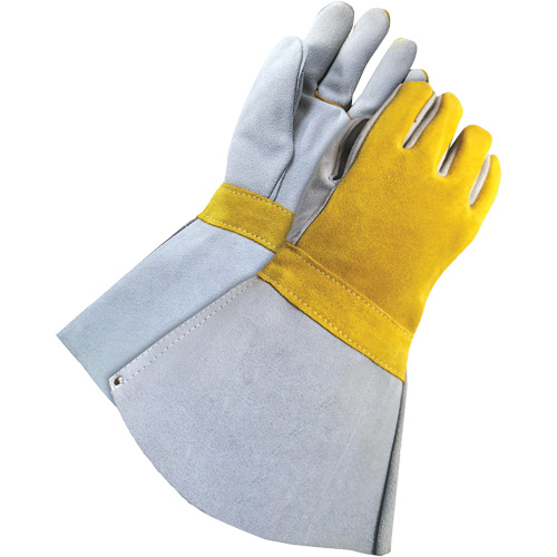 Soudeur doubl&eacute; avec poignet de 5", Cuir de vache refendu, Taille Taille unique Mukwa Safety Services