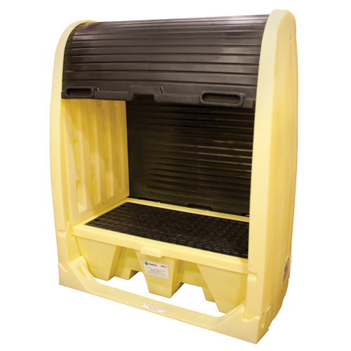 Drum Hardcover & Spillpallet, 60" L x 37" W x 72" H, 2000 lbs. Load Capacity Mukwa Safety Services