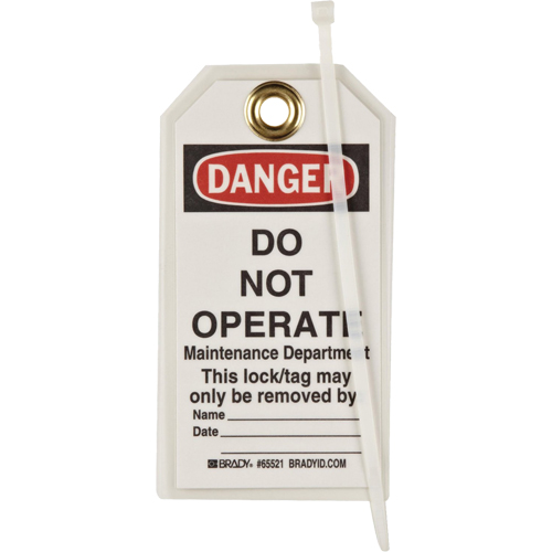 Lockout Tags, Plastic, 3" W x 5-1/2" H, English Mukwa Safety Services