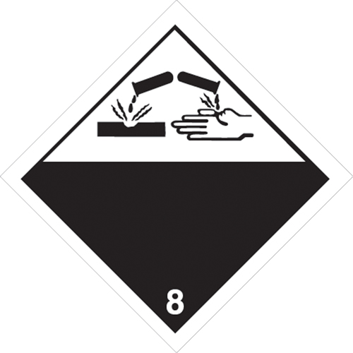Corrosive Materials TDG Placard, Aluminum Mukwa Safety Services