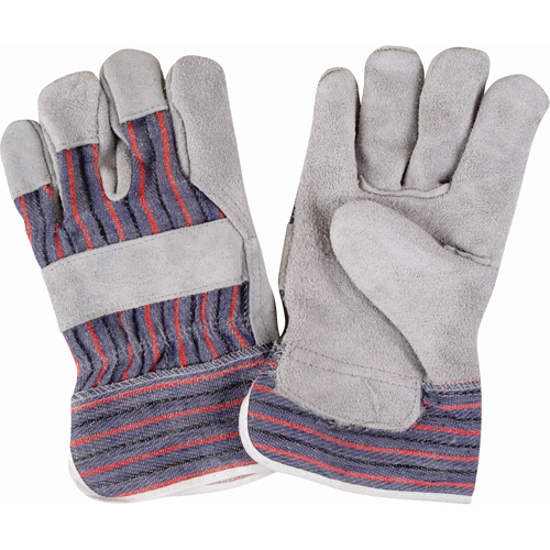 Gants d'ajusteur rugueux, Grand, Paume en Cuir de vache refendu, Doublure en Coton Mukwa Safety Services