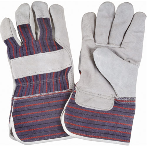 Gants d'ajusteur rugueux, Grand, Paume en Cuir de vache refendu, Doublure en Coton Mukwa Safety Services
