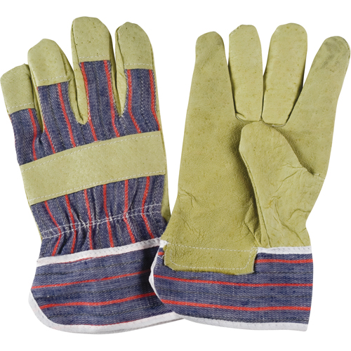 Abrasion-Resistant Comfort Fitters Glove, Large, Grain Pigskin Palm, Cotton Inner Lining Mukwa Safety Services