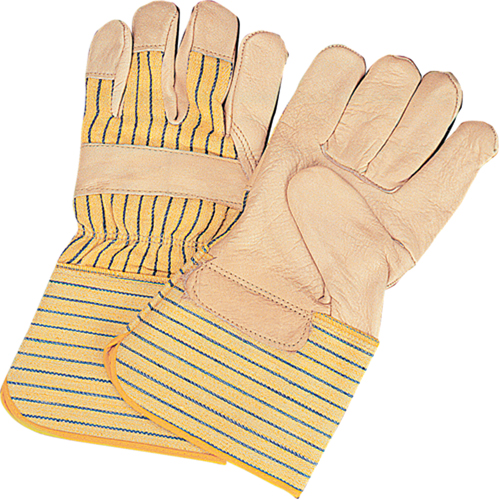 Gants d'ajusteur &agrave; paume s&egrave;che d'usage standard, Grand, Paume en Cuir fleur de vache, Doublure en Coton Mukwa Safety Services