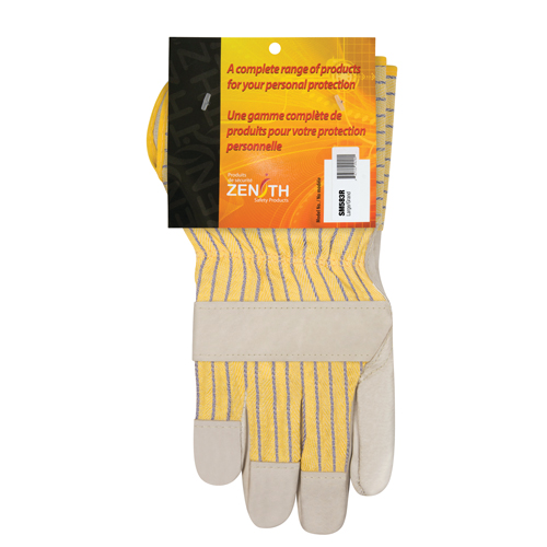 Gants d'ajusteur &agrave; paume s&egrave;che d'usage standard, Grand, Paume en Cuir fleur de vache, Doublure en Coton Mukwa Safety Services