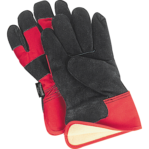 Superior Warmth Winter-Lined Fitters Gloves, Large, Split Cowhide Palm, Thinsulate Inner Lining Mukwa Safety Services