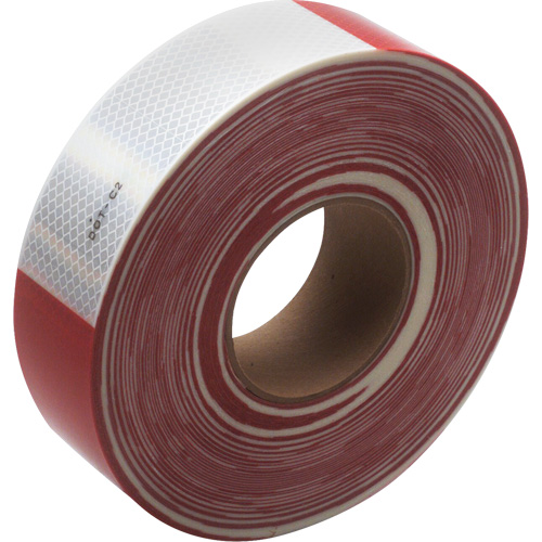3M Scotchlite Diamond Grade Conspicuity Sheeting Series 983, 2" W x 150' L, Red & White Mukwa Safety Services