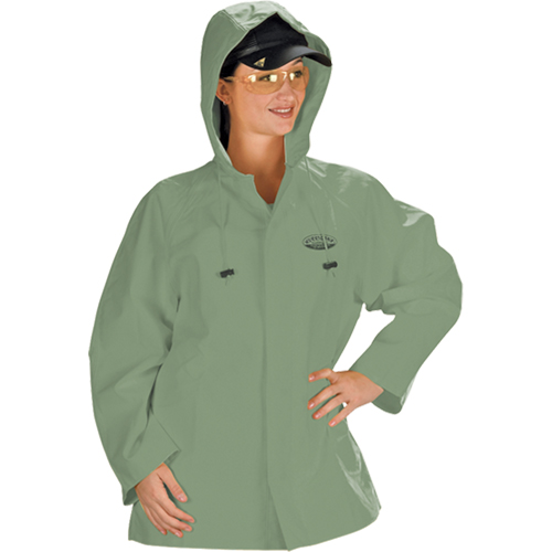 Hurricane Flame Retardant/Oil Resistant Rain Suits - Jacket, 4X-Large, Green Mukwa Safety Services