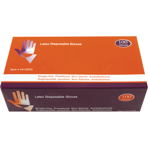 Industrial Grade Gloves, Medium, Latex, Powdered, White Mukwa Safety Services