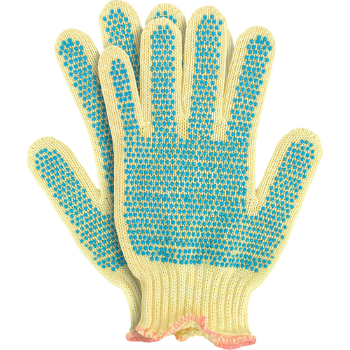 Gants en tricot avec pois, Taille Petit/7, Calibre 7, Rev&ecirc;tement PVC, Enveloppe en Kevlar, ANSI/ISEA 105 niveau 2 Mukwa Safety Services