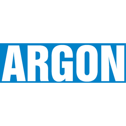 Marqueurs de tuyau "Argon", Autocollant, 2-1/2" h x 12" la, Blanc/bleu Mukwa Safety Services