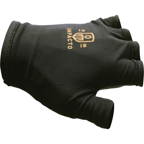 Anti-Impact Fingerless Right-Hand Glove, X-Small, Split Leather Palm, Slip-On Cuff Mukwa Safety Services