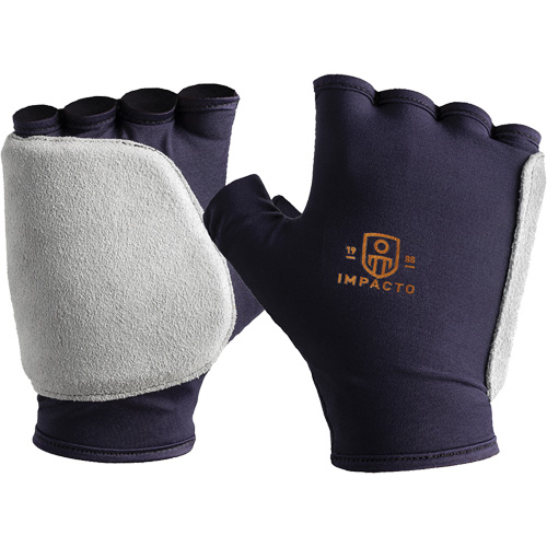 Palm and Side Impact Glove Liner-Left, X-Small, Grain Leather Palm, Slip-On Cuff Mukwa Safety Services
