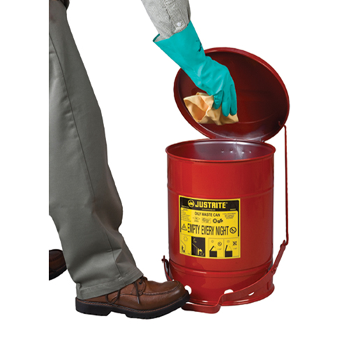 Oily Waste Cans, FM Approved/UL Listed, 2 US gal., Red Mukwa Safety Services