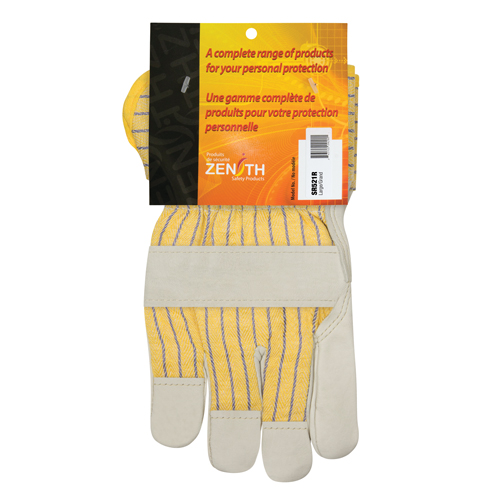 Gants d'ajusteur doubl&eacute;s pour l'hiver &agrave; paume renforc&eacute;e, Grand, Paume en Cuir fleur de vache, Doublure en Molleton de coton Mukwa Safety Services