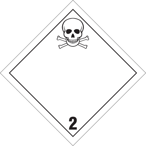 Toxic Gas TDG Placard, Plastic Mukwa Safety Services