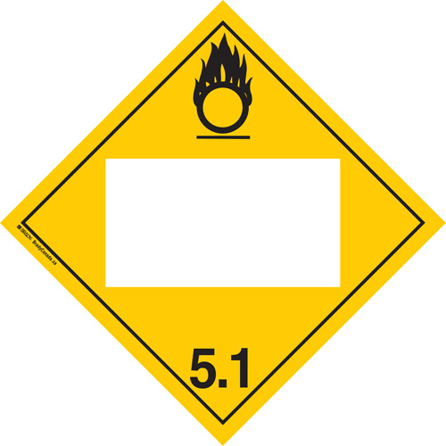 Plaque-&eacute;tiquette TMD oxidant, Vinyle adh&eacute;sif Mukwa Safety Services