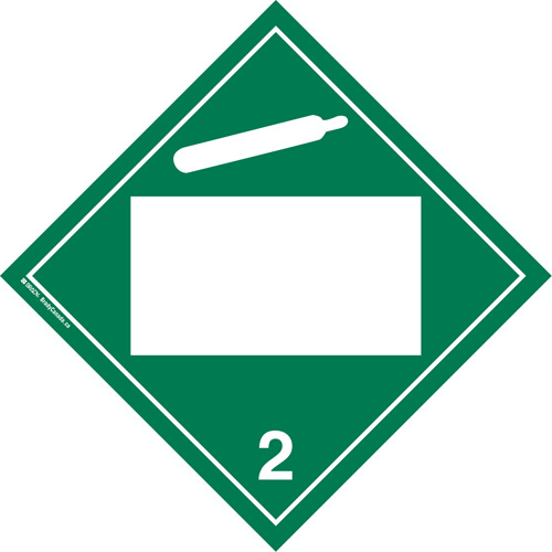 Non-Toxic Gas TDG Placard, Plastic Mukwa Safety Services