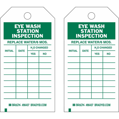 &eacute;tiquettes de rapport d'inspection, Polyester, 4" la x 7" h, Anglais Mukwa Safety Services