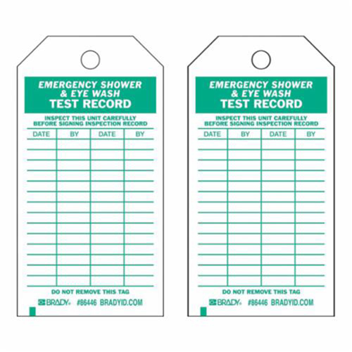 &eacute;tiquettes pour r&eacute;sultats de test, Polyester, 4" la x 7" h, Anglais Mukwa Safety Services