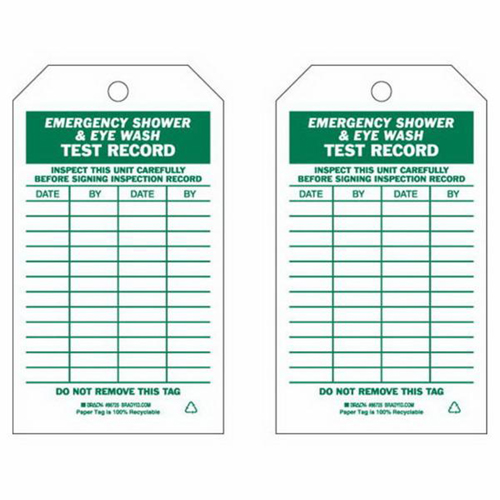 &eacute;tiquettes de rapport d'essai/inspection, Papier, 4" la x 7" h, Anglais Mukwa Safety Services
