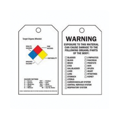 &eacute;tiquettes du droit &agrave; l'information, Polyester, 3" la x 5-3/4" h, Anglais Mukwa Safety Services