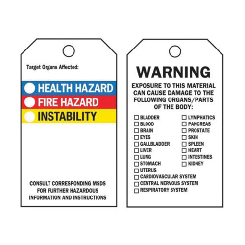 &eacute;tiquettes auto-plastifiantes du droit &agrave; l'information, Polyester, 3" la x 5-3/4" h, Anglais Mukwa Safety Services