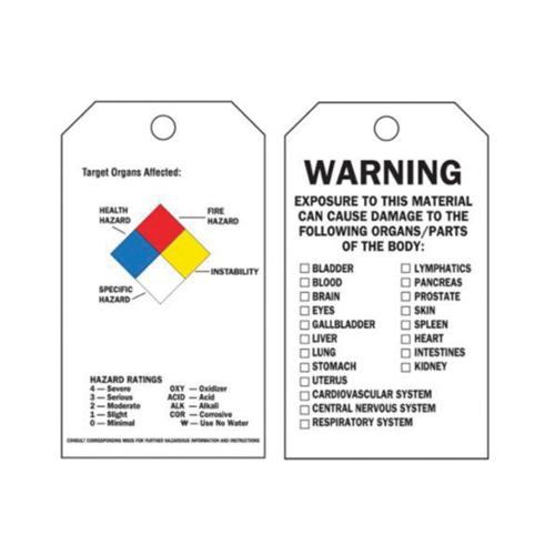 &eacute;tiquettes auto-plastifiantes du droit &agrave; l'information, Polyester, 3" la x 5-3/4" h, Anglais Mukwa Safety Services