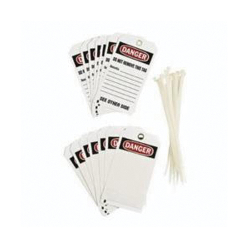 &eacute;tiquettes auto-plastifiantes pour la pr&eacute;vention des accidents, Polyester, 3" la x 5-3/4" h, Anglais Mukwa Safety Services