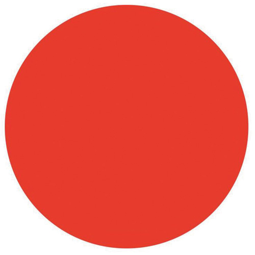 Round Write-On Labels, Circle, 3" L x 3" W, Red Mukwa Safety Services