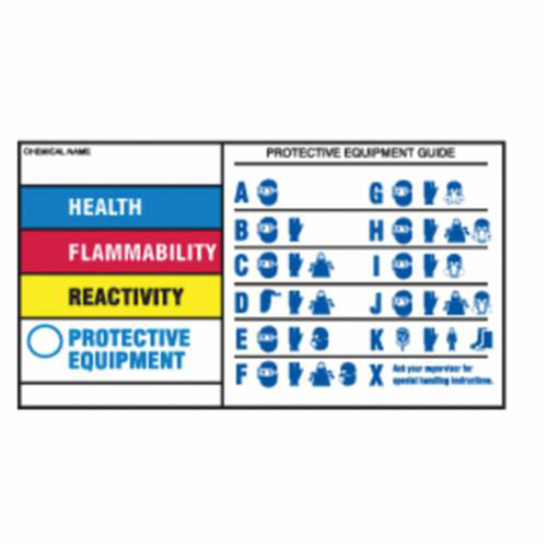 Protective Equipment Labels, Polyester, Sheet, 5" L x 3" W Mukwa Safety Services