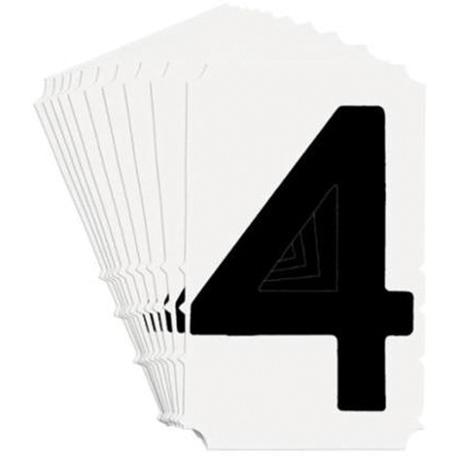 &eacute;tiquettes de lettres et chiffres gothiques individuels Quick-Align, 4, 4" h, Noir Mukwa Safety Services