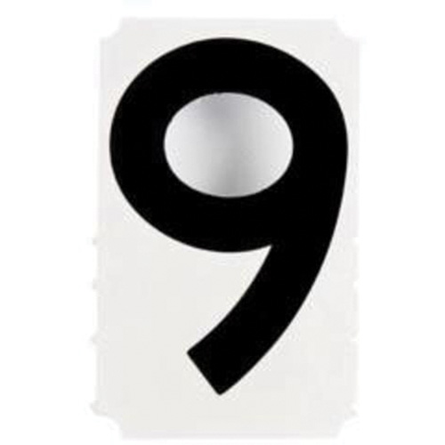 &eacute;tiquettes de lettres et chiffres gothiques individuels Quick-Align, 9, 4" h, Noir Mukwa Safety Services