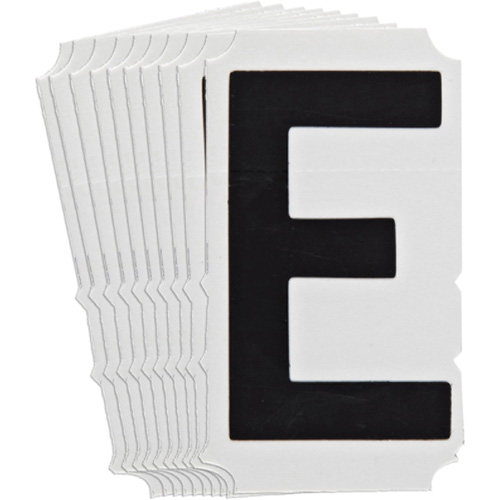 &eacute;tiquettes de lettres et chiffres gothiques individuels Quick-Align, E, 4" h, Noir Mukwa Safety Services