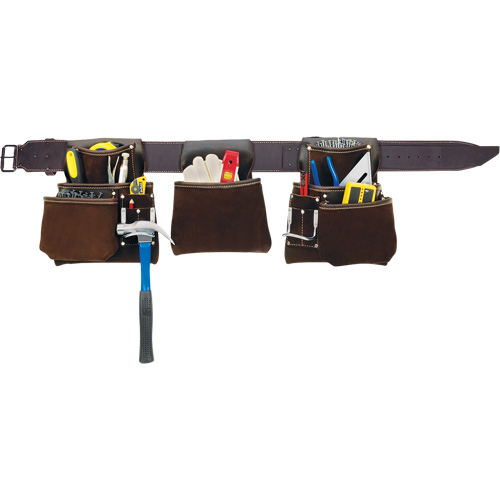 Ceintures &agrave; outils de luxe pour entrepreneur, Cuir, Havane Mukwa Safety Services
