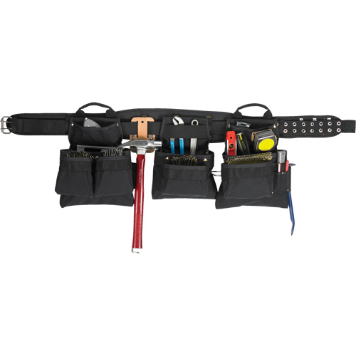 Ceinture &agrave; outils professionnelle pour menuisier, Polyester, Noir Mukwa Safety Services