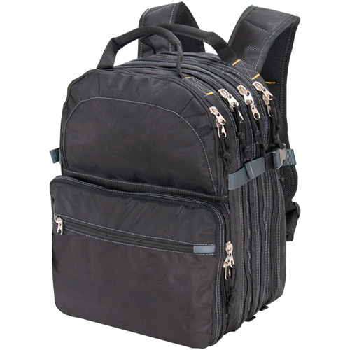 75-Pocket Tool Backpacks, 13" L x 17-1/2" W, Black, Nylon Mukwa Safety Services