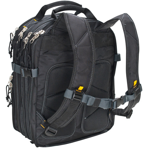 75-Pocket Tool Backpacks, 13" L x 17-1/2" W, Black, Nylon Mukwa Safety Services